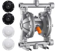 Pompe pneumatique à double membrane VEVOR, 25 L/min, 3/8 pouces entrée & sortie, pompe pneumatique de transfert d'huile usagée, max. 100 PSI, corps en alliage d'aluminium, pour diesel, graisse, kérosè