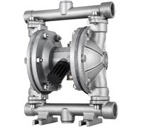 Pompe pneumatique à double membrane VEVOR, entrée et sortie 1/2 pouce, corps en acier inoxydable, 8,8 GPM et 120 PSI max., pompe pneumatique de transfert à membrane PTFE pour le pétrole, le diesel, l'