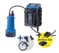 Pompe à batterie pour citerne d'eau de pluie Scheppach C-RBP2000-X - 20 V IXES | Pression de refoulement de 2,0 bars | Batterie 2 Ah et chargeur 2,4 A inclus