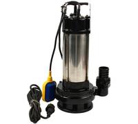 Pompe pour eaux usées 1500W, pompe pour eaux sales, pompe submersible pour eaux usées avec détecteur de niveau, pompe pour matières fécales, débit de 36000 L/H