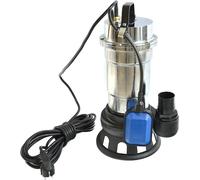 Pompe pour eaux usées - Pompe submersible, pompe pour eaux usées, pompe à eau avec broyeur et support de flotteur. Pompe pour eaux usées en nickel, modèle WQD 10-8-0,55-550W, débit de 17 000 litres/he