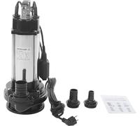 Pompe pour eaux usées - Pompe submersible pour eaux usées - 2200 W - 26 000 l/h - Hauteur de refoulement de 25 m - IP68 - Prise UE 230 V - Acier inoxydable