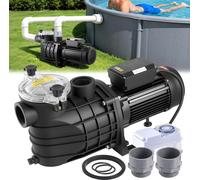 Pompe pour piscine et bassin - Pompe filtrante à un étage - Puissance 3 kW - Débit 35 000 l/h - Hauteur de refoulement 19 m - Minuterie 24 h - Panier filtrant - Pour piscines hors sol, piscines enterr