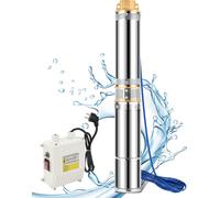 Pompe pour puits profond Clanmacy 370 W Pompe pour puits 4000 L/h Compatible 4,7 pouces Acier inoxydable Câble de 20 m