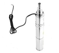 Pompe pour puits profonds - Pompe submersible 24 V CC - 370 W - Débit de 2 m³/h - 7 x 54,5 cm - Acier inoxydable - 2 850 tr/min