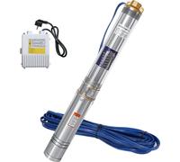 Pompe pour puits profonds SWANEW 4 pouces, résistante au sable, 1,1 kW, 4000 l/h et disjoncteur de protection du moteur