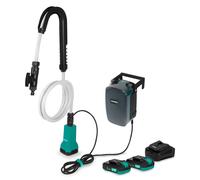 Pompe pour récupérateur d’eau 20V - 80 W - 1800 l/h - 1,75 bar | 2 batteries 2,0 Ah et chargeur inclus
