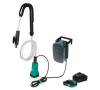 Pompe pour récupérateur d’eau 20V - 80 W - 1800 l/h - 1,75 bar | batterie 2,0 Ah et chargeur inclus