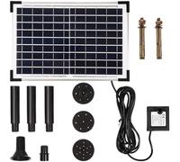 Pompe Solaire Fontaine Extérieure 1350l/h PP pour Jardin Noir | Débit 1350l/h, Installation Facile et Charge Pratique, Usage Extérieur Jardin, Corps PP Noir