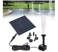 Pompe solaire pour bassin 1,5 W, fontaine solaire d'extérieur avec 6 buses pour jardin, bassin à oiseaux, cour, étang