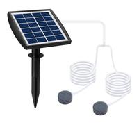Pompe Solaire pour Bassin AéRateur Solaire De Bassin Pompe à OxygèNe Solaire à Brancher 6 V 2 W avec Tuyau Et 2 Pierres