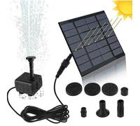 Pompe solaire pour bassin et fontaine - Puissance 1.2W - Débit max 200 L/h - Hauteur de refoulement 120 cm - Panneau 11x11 cm silici