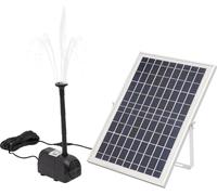 Pompe solaire pour puits extérieur - Pompe pour bassin - Panneau solaire 10 W 17 V - Débit 1000 l/h - Hauteur de refoulement 1,5 m - Étanchéité IP68 - Jardin/bassin/balcon