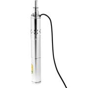 Pompe submersible - 0,5 CV - Acier inoxydable - Hauteur de refoulement 65 m - Haute efficacité - Irrigation et réservoir d'eau