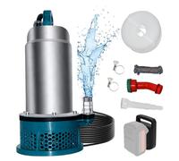 Pompe submersible 5000 L/h pour batterie Makita 18V, avec 10 mètres de tuyau et 5 mètres de câble