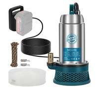 Pompe submersible 5000 l/h, sans fil, compatible avec les batteries Makita 18V, avec un tuyau de 10 mètres