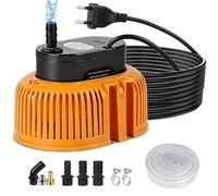 Pompe Submersible 75W, Pompe Vide Piscine 3200 L/H pompe de Couverture de Piscine avec Tuyau de 5 m et 6 Adaptateurs et Câble D'alimentation de 7,2 m Pour Piscines Caves Bassins