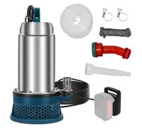 Pompe submersible à batterie, débit de 5000 litres par heure, compatible avec les batteries Makita 18 V, avec tuyau