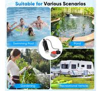 Pompe submersible à batterie - Pompe pour réservoirs d'eau et transfert de liquides - Pour eau et huile - Compatible avec batterie 18V - 120 W - Plastique - Noir