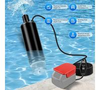 Pompe submersible à batterie - Pour l'eau et l'huile - 18 V - 120 W - En métal - Pour cuve de récupération d'eau de pluie et jardin - Batterie non incluse