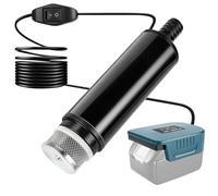 Pompe Submersible Compatible avec Makita 18V Batterie,120W, 12V, 30 L/min Mini Pompe à Eau, Pompe de Jardin Portable pour Récupérateur d'Eau de Pluie, Bassin, Arrosage (Batterie Non Incluse)