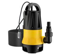 Pompe submersible de 900 W, débit de 15000 litres/heure, hauteur de refoulement de 8,5 mètres, 2 modes de fonctionnement