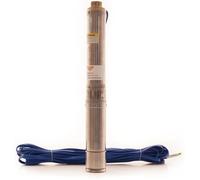 Pompe Submersible Eau Propre RURIS Aqua 790 550W - Débit 3000 L/h Refoulement 60 m 8 Étages Inox Câble 25 m Panneau Inclus