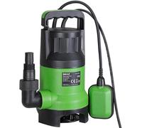 Pompe submersible électrique, conçue pour les eaux sales, puissance : 750 W, débit : 3000 l/h, profondeur maximale : 7 m, avec base plate, poignée de transport et câble de 0 m