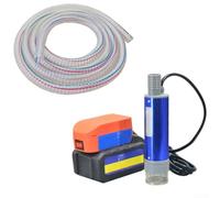 Pompe submersible électrique portable pour diesel et eau alimentée par batterie au lithium, comprend un tuyau en acier de 5 mètres, compacte avec câble étendu pour un pompage plus profond