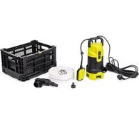 Pompe submersible haute performance 550W, débit de 16000 litres/heure, avec accessoires : tuyau plat, filtre à produits chimiques. Idéale pour la maison et le jardin. Article de qualité B