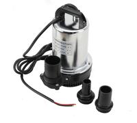 Pompe submersible - Pompe à eau DC - 160 W - 12 V - Débit maximal : 6000 l/h - Hauteur de refoulement maximale : 10 m - Acier inoxydable - 3 sorties interchangeables de 25/40/50 mm