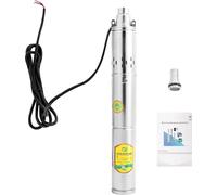 Pompe submersible - Pompe de puits profond à courant continu 24 V - 370 W - Acier inoxydable - Résistante à la corrosion - Pour le transfert d'eau, l'irrigation et les piscines
