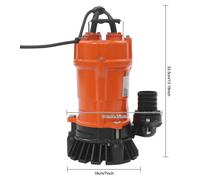 Pompe submersible - Pompe pour eaux usées et boueuses - 220 V - 550 W - Auto-amorçante - Drainage et arrosage - Orange