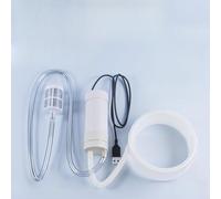 Pompe submersible portable avec siphon automatique pour aquariums, fossés, cave, réservoir d'eau, tuyau de 1 m, blanc (5 mètres)
