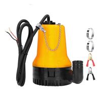 Pompe submersible portable jaune DC 12 V 4 200 l/h 50 W pour drainage de puits et piscine, avec câble de 2,3 m