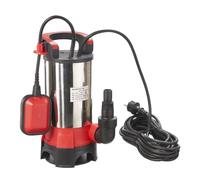 Pompe immergée eaux usées acier inox 1100W STPK1100, 19000L/h, 35mm solides, 8m hauteur