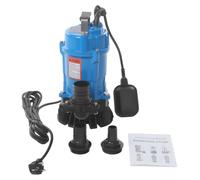 Pompe submersible pour eaux usées - NHS550 - 550 W - Débit 16 m³/h - Hauteur de refoulement 15 m - IP68 - Prise européenne - Alimentation secteur - Bleu
