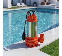 Pompe submersible pour eaux usées - Pompe à vibrations - 2200 W - Acier inoxydable - Prise UE - e CE - Électrique