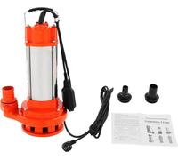 Pompe submersible pour eaux usées - Pompe pour eaux usées - 2200 W - IP68 - Prise européenne, avec câble - Hauteur de refoulement max. 25 m - Débit max. 26 m³/h - Orange
