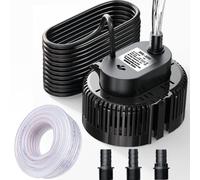 Pompe Submersible Pour Piscine, Cave, éTang, De Jardin, Pompe Piscine Avec Tuyau De Vidange Et CâBle D'Alimentation Extra Long De 25 Pieds, Pompe d'évacuation eaux claires (le noir)