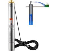 Pompe submersible pour puits profonds Pompe à eau en acier inoxydable 370 W 5,3 m³/h 50 m
