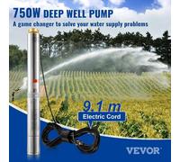 Pompe submersible pour puits profonds Pompe à eau en acier inoxydable 750 W 230 V 7,1 m³/h