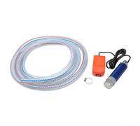 Pompe submersible sans fil pour batterie 18 V - Pompe de transfert d'eau portable avec tuyau en acier de 5 m pour drainage de l'eau sale, jardin, étang, piscine, pompe utilitaire orange bleu