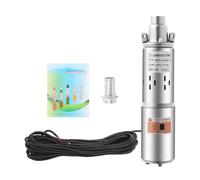 Pompe submersible solaire en acier inoxydable 12 V, 180 W, 3000 tr/min, pompe à eau silencieuse, hauteur de refoulement max. 30 m, pompe tubulaire compatible avec le sable, pour industrie, irrigation