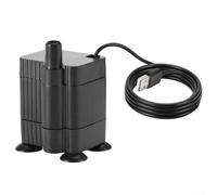 Pompe submersible USB avec ventouse inférieure pour fontaine de jardin, filtre basse pression, pompe de circulation d'eau DC, noir, 45 mm