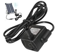 Pompes à eau solaires, mini pompes de fontaine solaire DC 22 V-24 V 3 W, caractéristique d'eau étanche et silencieuse de 300 L/H, distance pulvérisation 4, 9 pieds pour aquarium, sans panneau