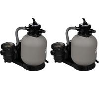 Pompes à filtre à sable 2 pcs 600 W 17000 l/h