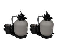 Pompes à filtre à sable 2 pcs 600 W 17000 l/h