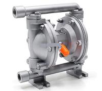 Pompes chimiques Pompes à double diaphragme pneumatiques 1/2quot;19 L/min 5GPM Pneumatique en Alliage d'Aluminium Liquide Pompe à Carburant Traitement de l'Eau(Santoprene diaphragm)