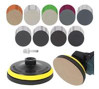 Pomsare Disques abrasifs 125mm- 45 Pièces papiers de Verre Sec à l'eau, grains 400/600/800/1000/2000/2500/3000/5000, pour meuleuses d'angle et meuleuses à percussion M14 pour voiture, métal et bois